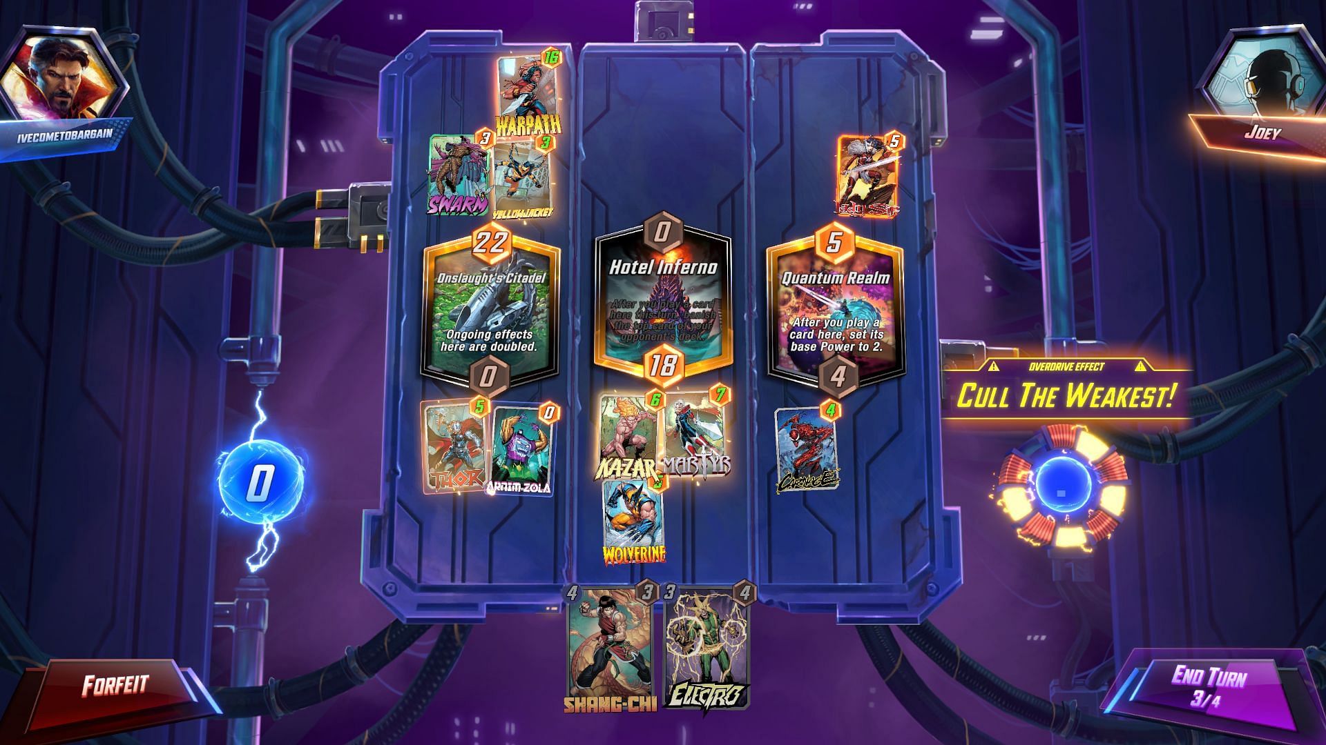 High Voltage Overdrive game mode in Marvel Snap (Image via Nuverse)